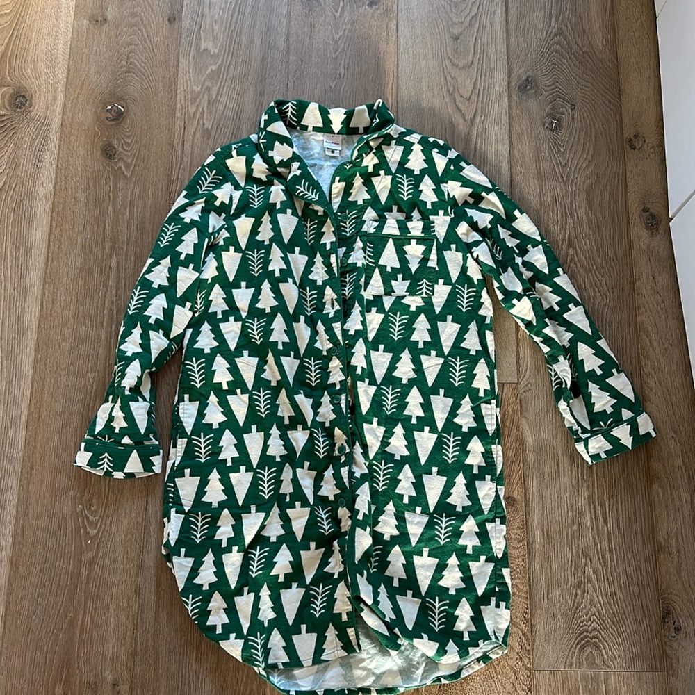 Hannah Anderson Flannel Tree Nightgown- Small